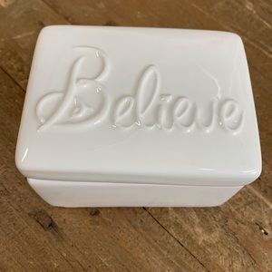“Believe” Porcelain Trinket Box